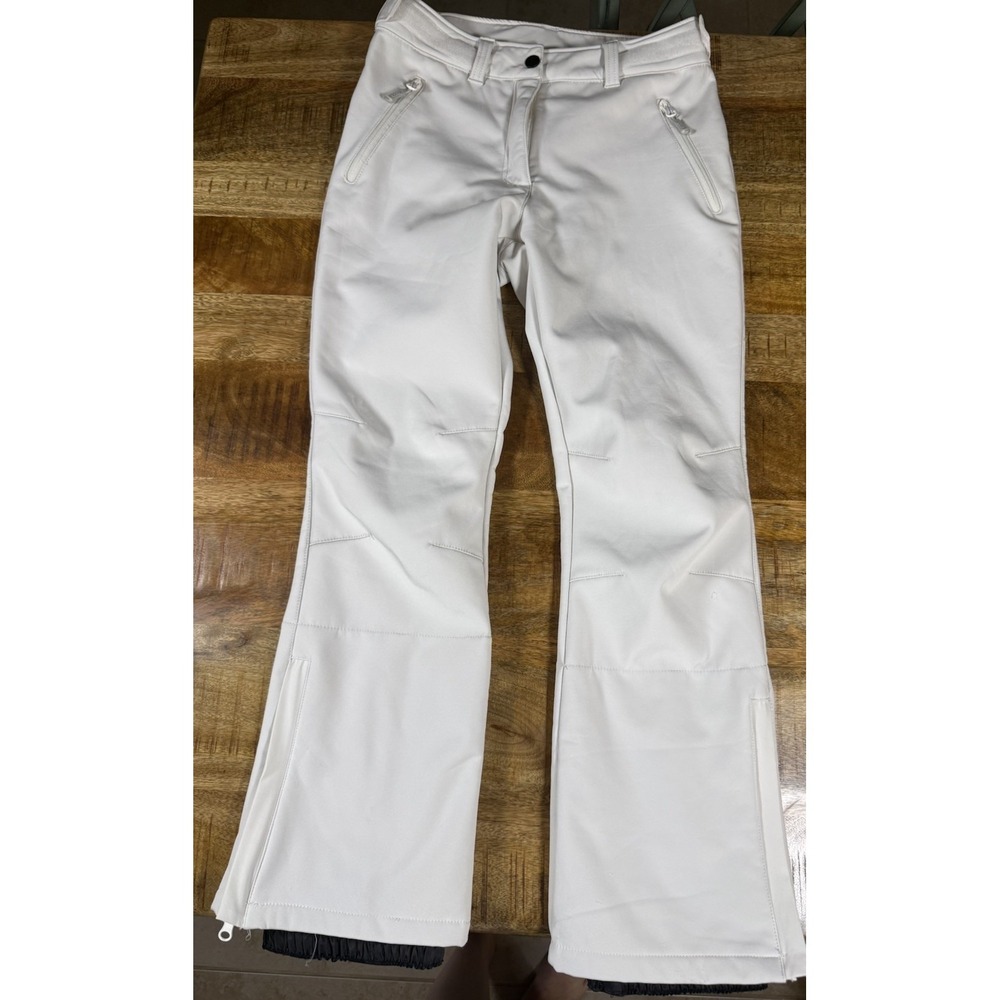 33,000ft Women's White Softshell Snow Pants Size 4 Short Fleece Lined Ski